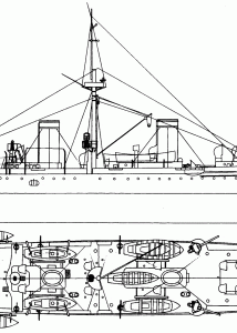 Russian cruiser Novik blueprint