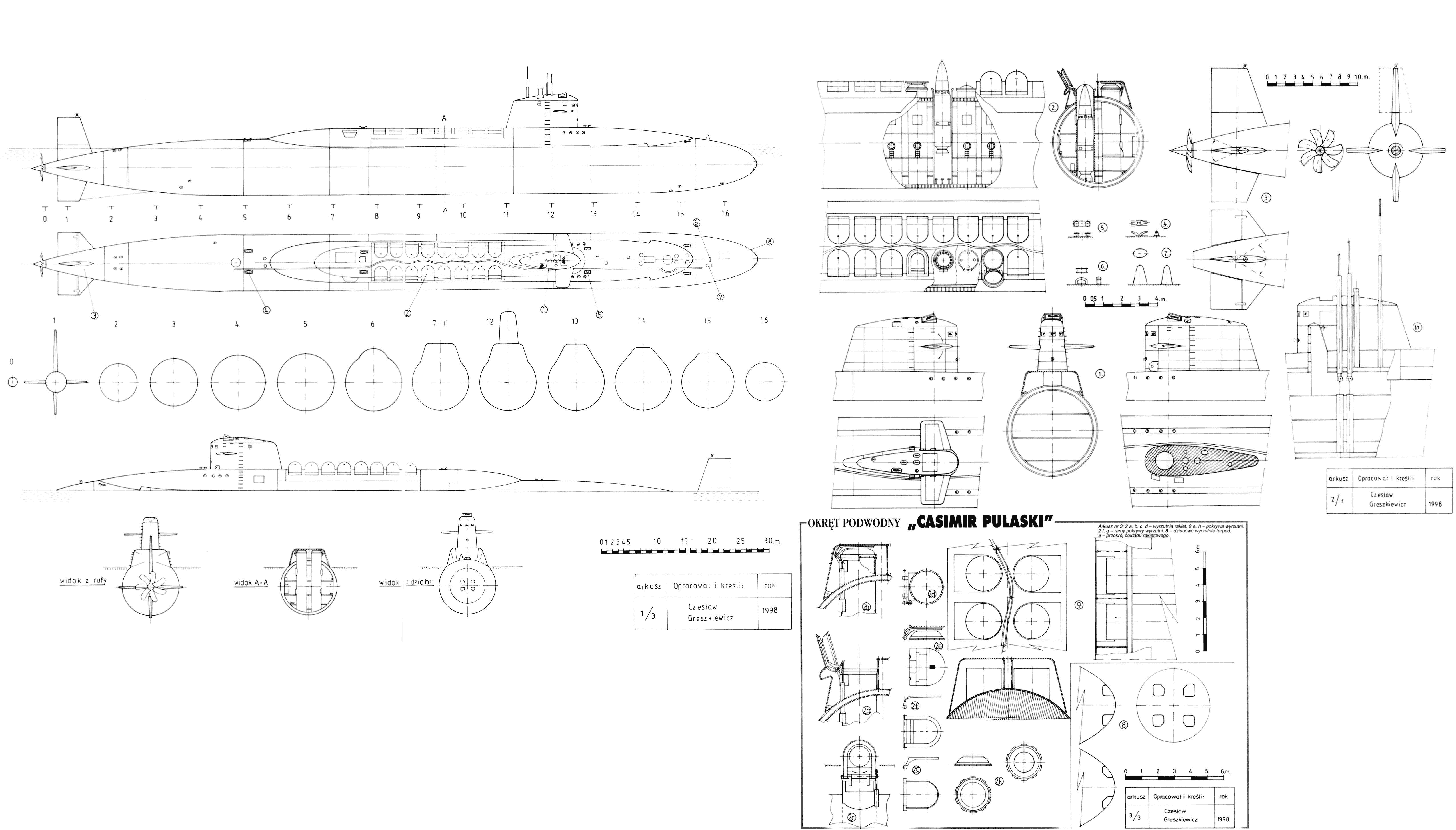 USS Casimir Pulaski blueprint