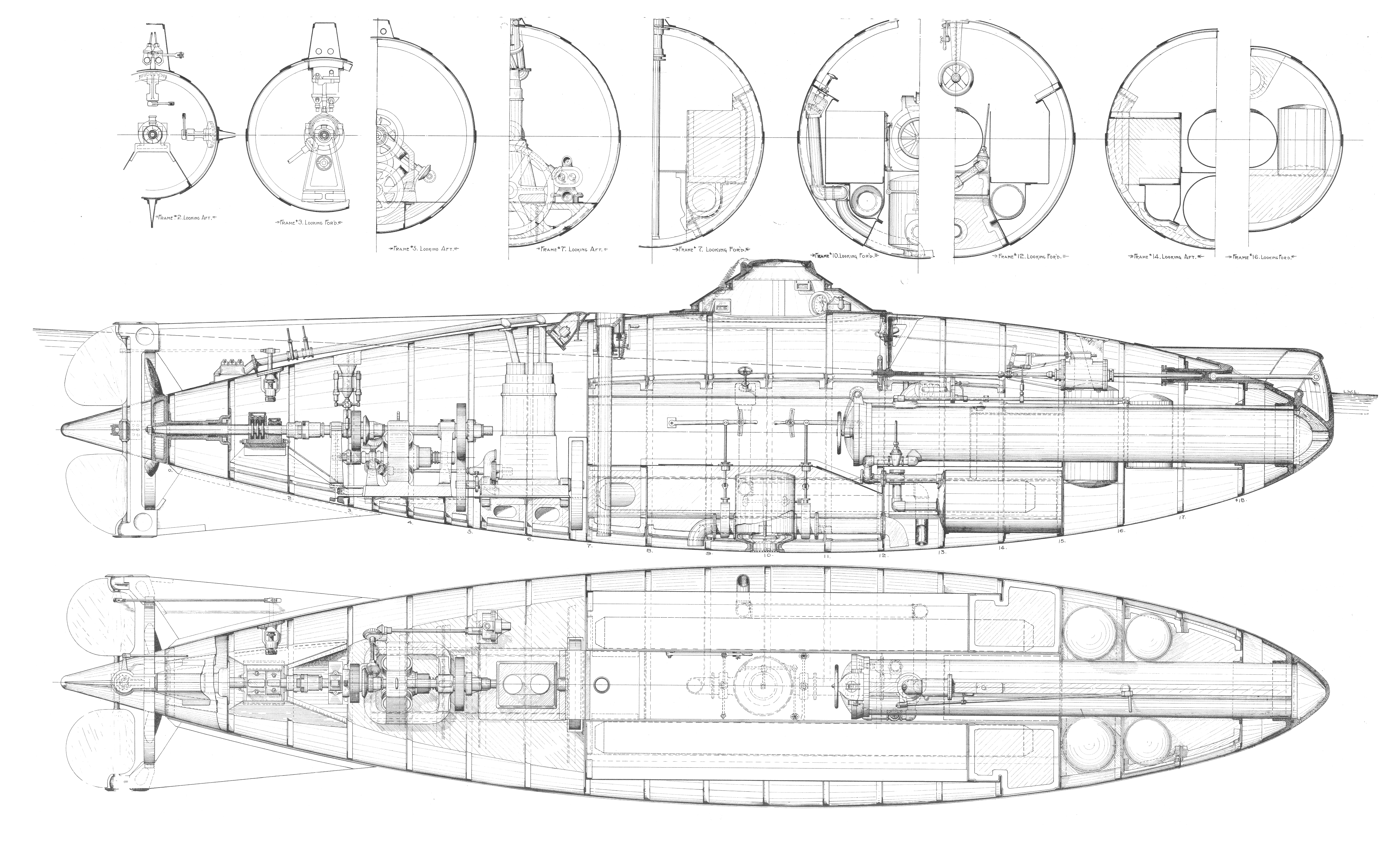 USS Holland blueprint