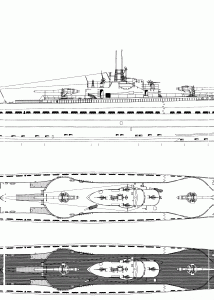 USS Nautilus blueprint