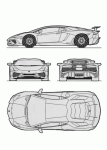 Lamborghini Aventador LP750-4 Superveloce blueprint