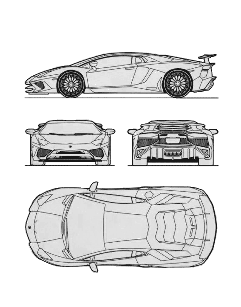Lamborghini Aventador LP750-4 Superveloce blueprint