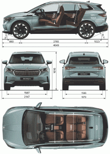 Skoda Enyaq iV 2021 blueprint