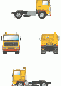 Volvo F12.20 truck blueprint