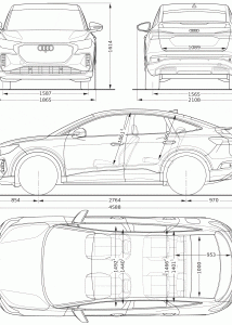 Audi Q4 Sportback e-tron blueprint