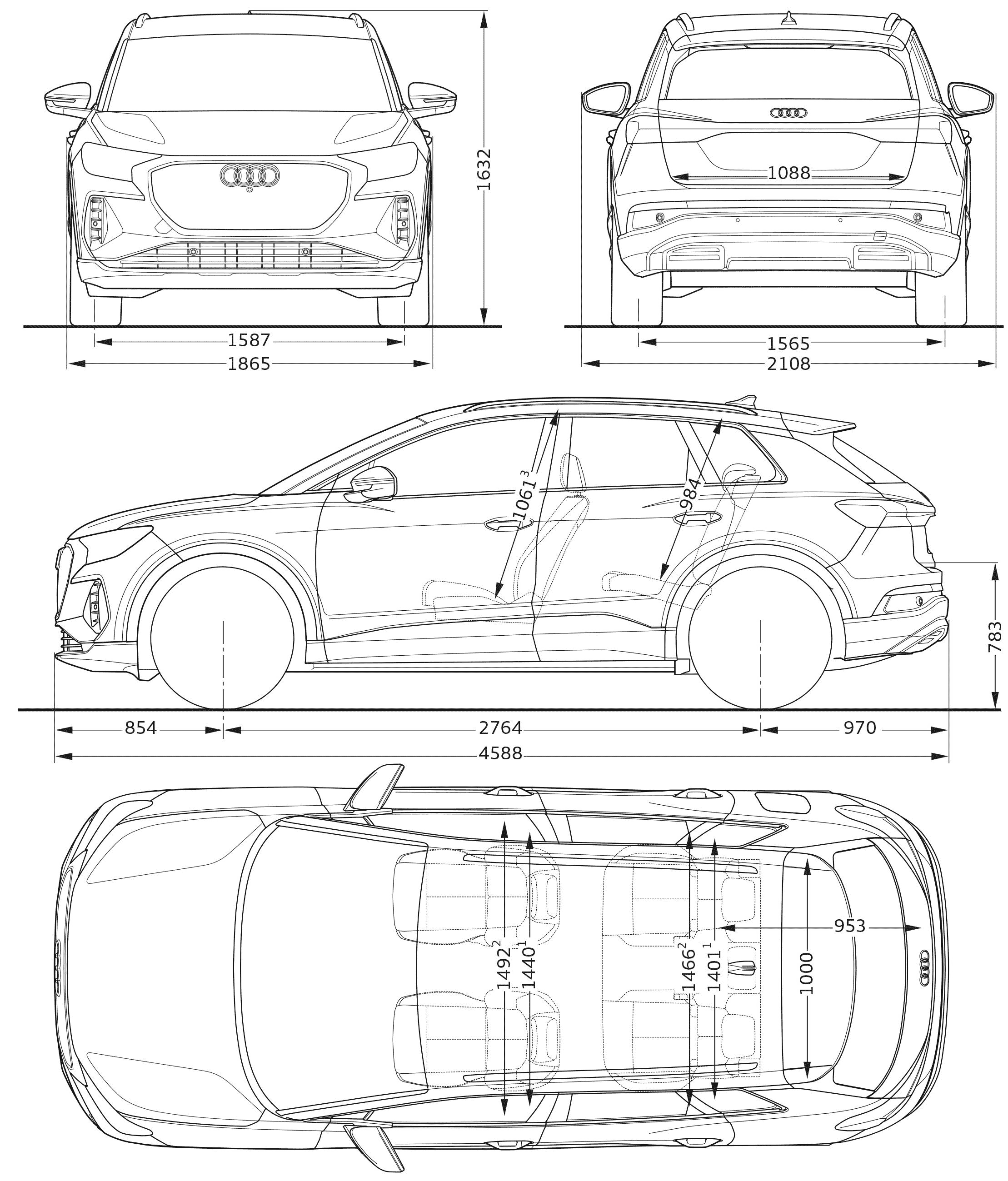 Audi Q4 e-tron blueprint