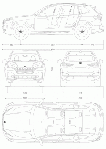 BMW iX3 blueprint