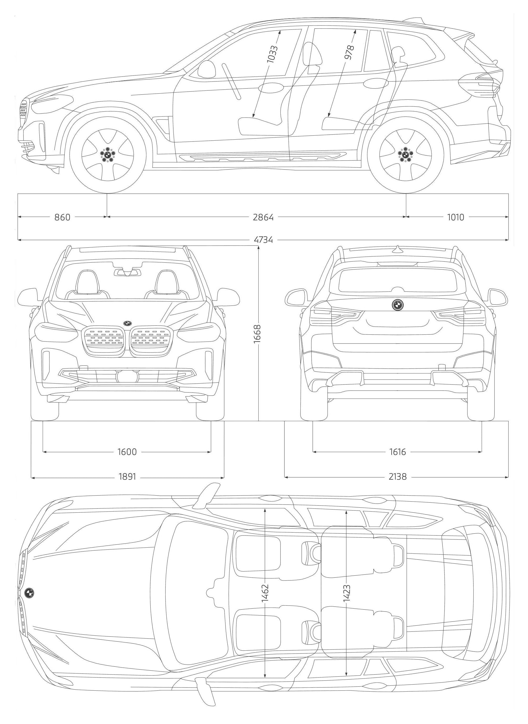 BMW iX3 blueprint