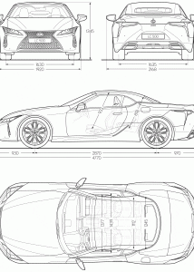 Lexus LC Convertible blueprint