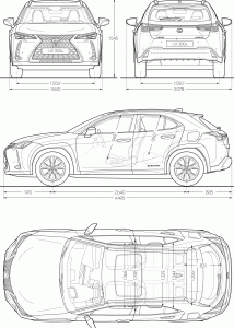 Lexus UX 300e blueprint