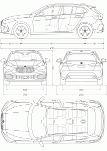 BMW 1 Series 2021 blueprint