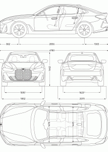 BMW 4 Series Gran Coupe 2021 blueprint