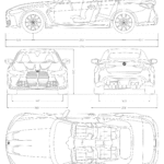 BMW 4 Series M Cabrio 2021 blueprint