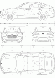 BMW X4 2021 blueprint