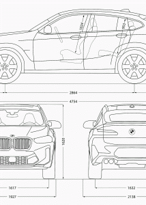 BMW X4 M Competition 2021 blueprint