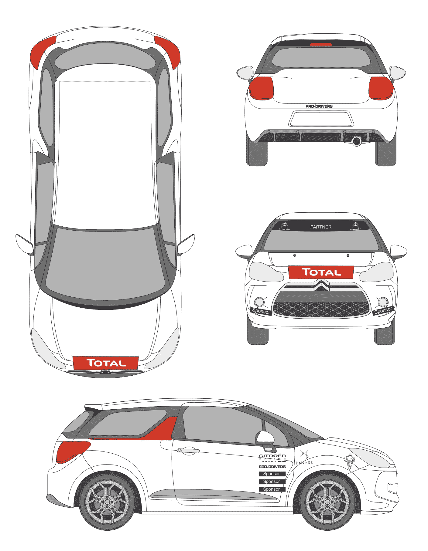 Citroen DS3 Racing Trophy blueprint