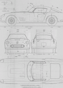 Ferrari 250 GT Competition blueprint