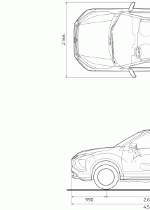 Mitsubishi Eclipse Cross Hybrid 2021 blueprint