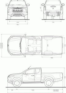 Mitsubishi L200 2021 blueprint