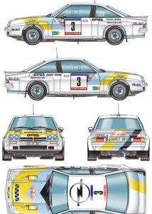 Opel Manta B 400 group B Rally Car blueprint