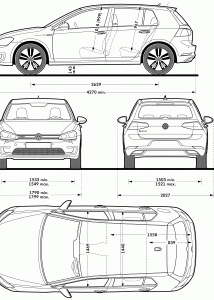 Volkswagen e-Golf blueprint