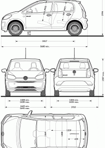 Volkswagen e-Up blueprint