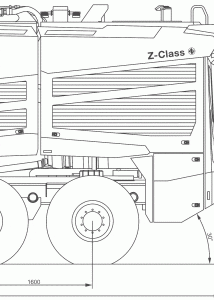 Ziegler Z8 airport fire truck blueprint