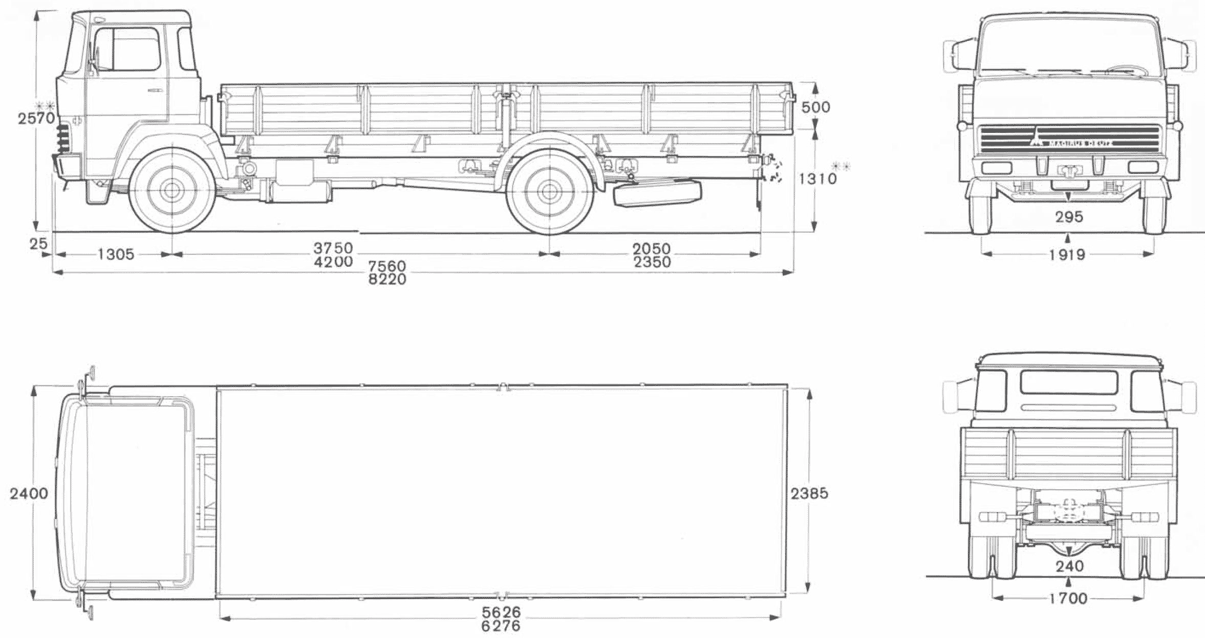 Magirus 130 D truck blueprint