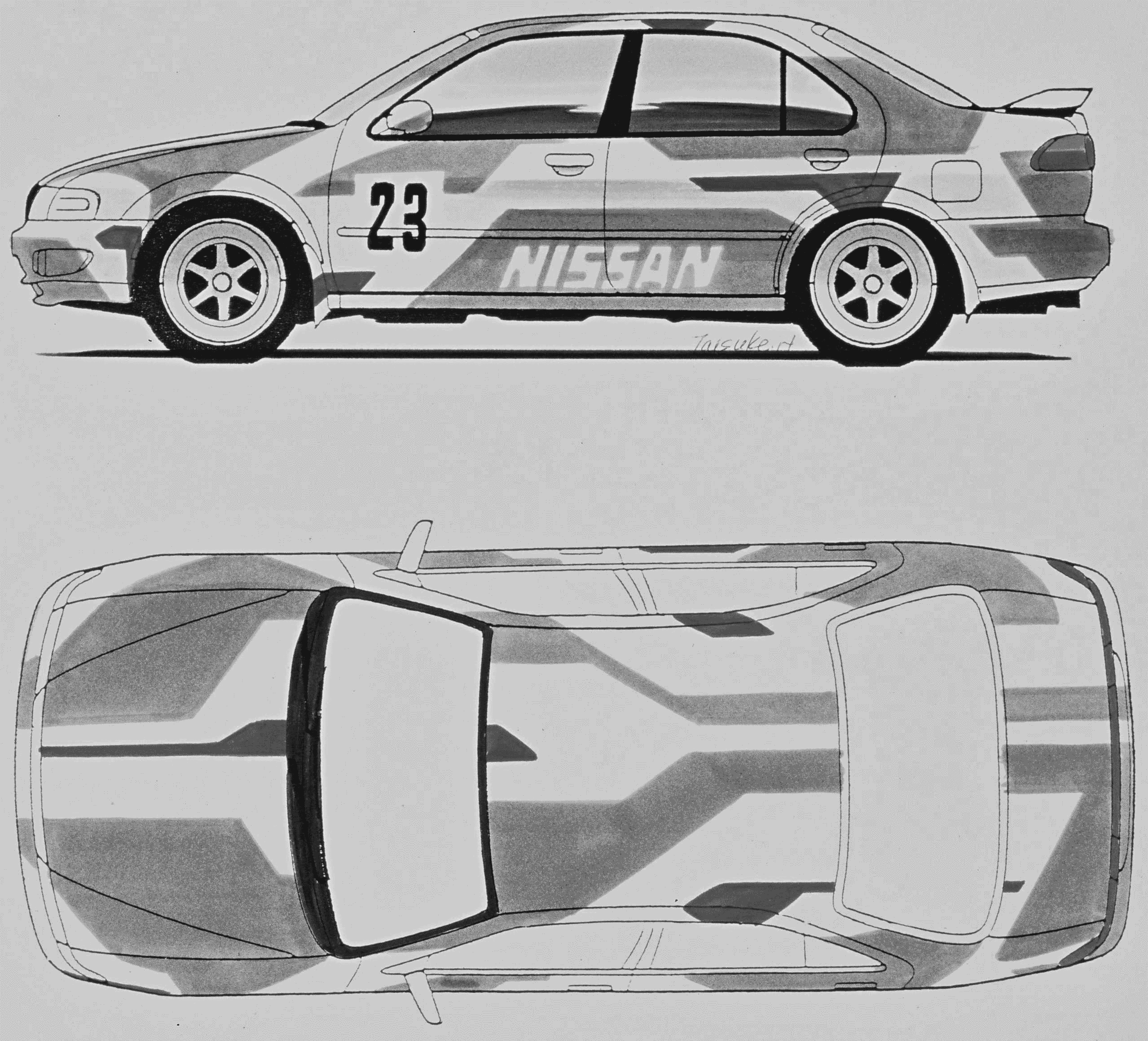 Nissan Sunny B14 1994 blueprint