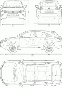 Lexus RX 450h 2013 blueprint