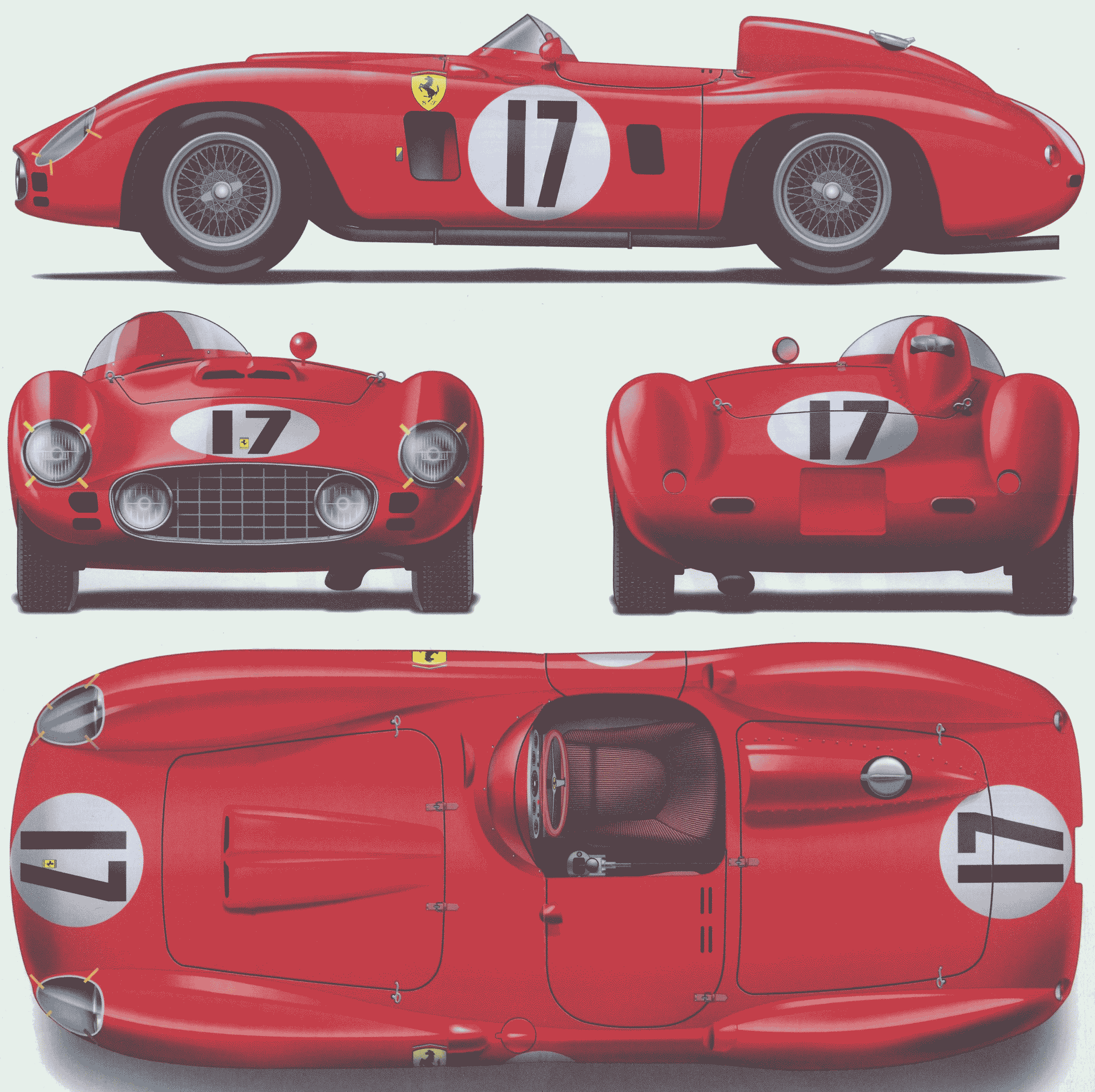 Ferrari 860 Monza blueprint