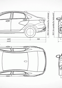 Lada Vesta FL blueprint