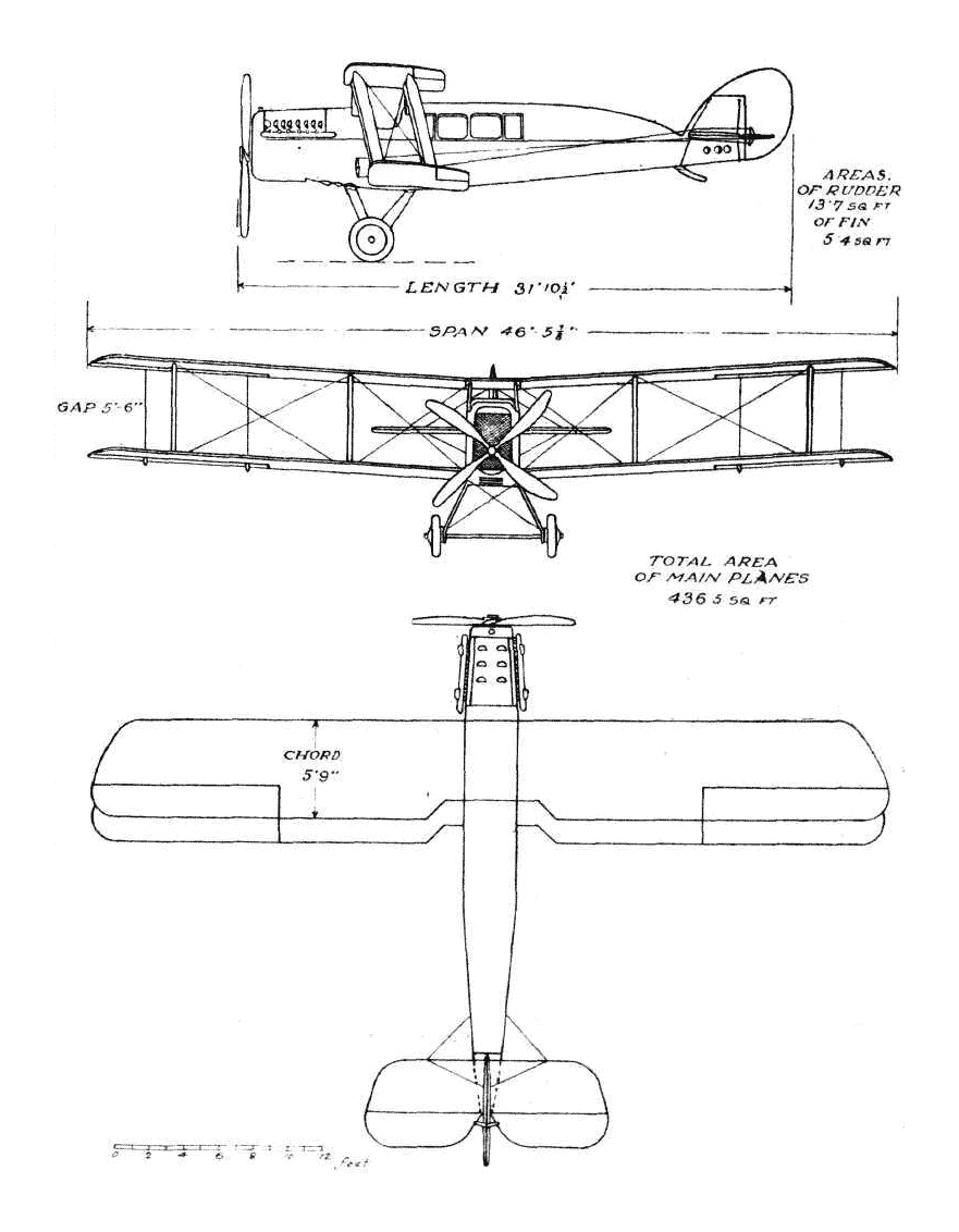 Airco DH.16 blueprint