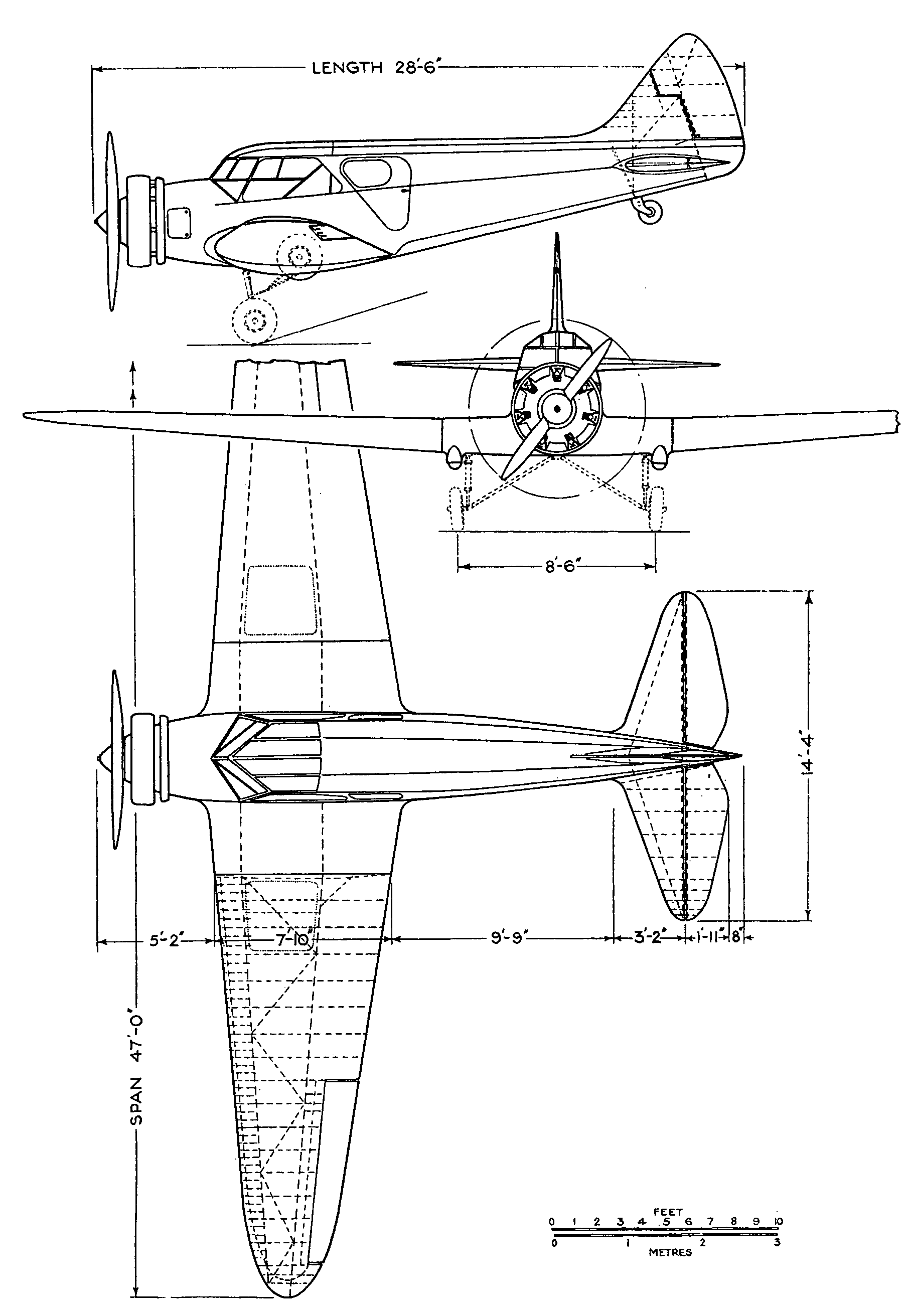 Airspeed Courier blueprint