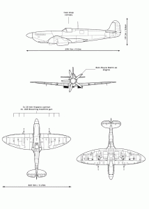 Spitfire Mk VIII blueprint