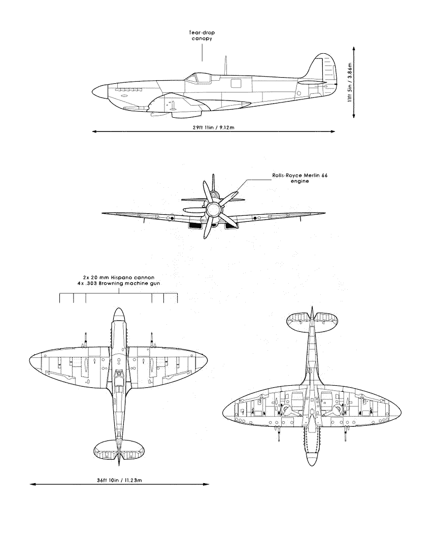 Spitfire Mk VIII blueprint