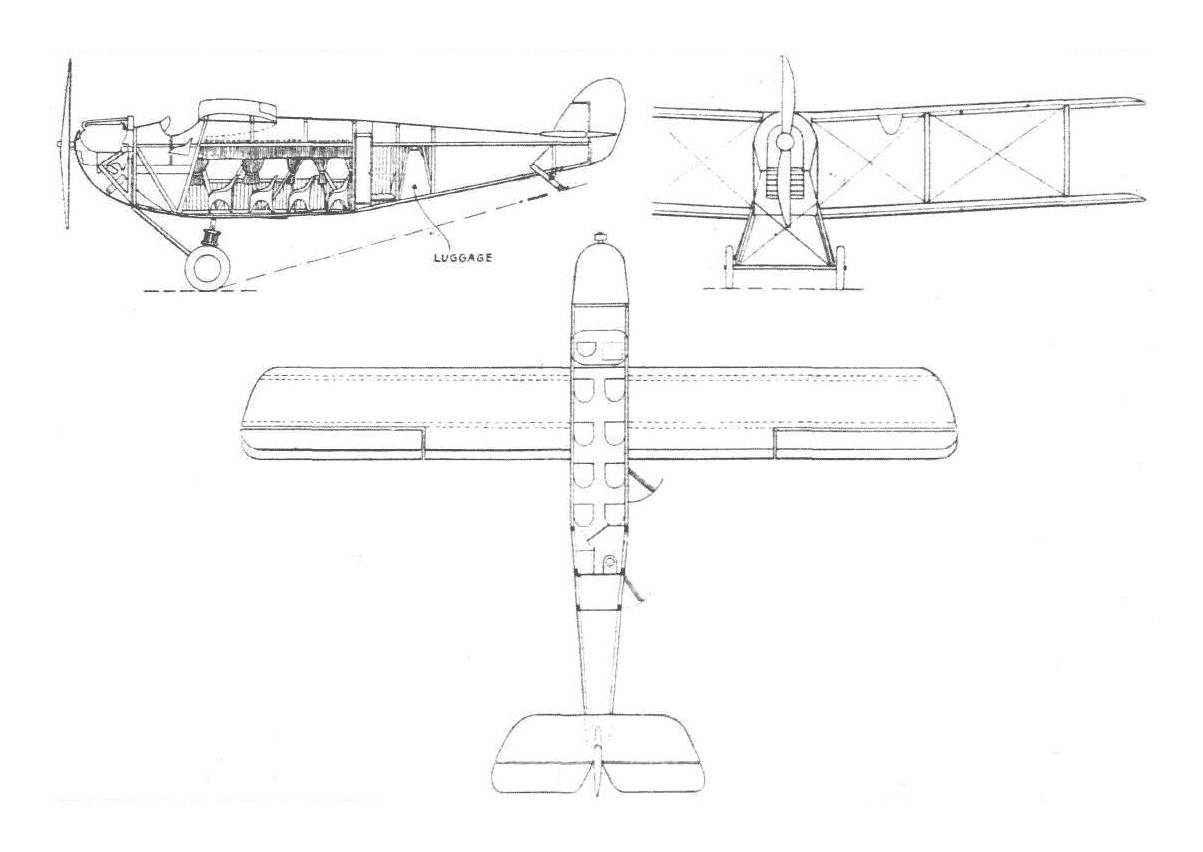 de Havilland DH.34 blueprint