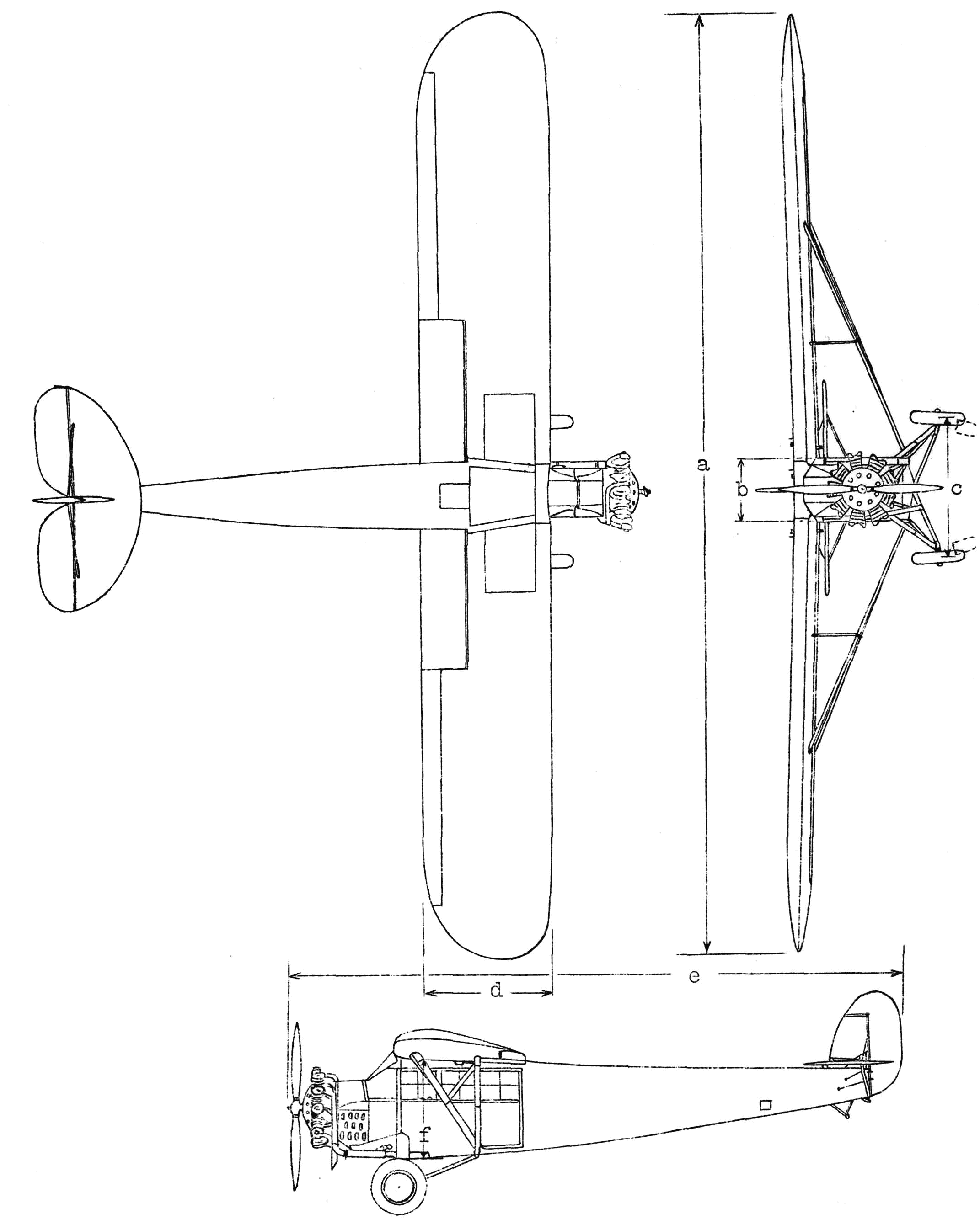 Fairchild FC-2 blueprint