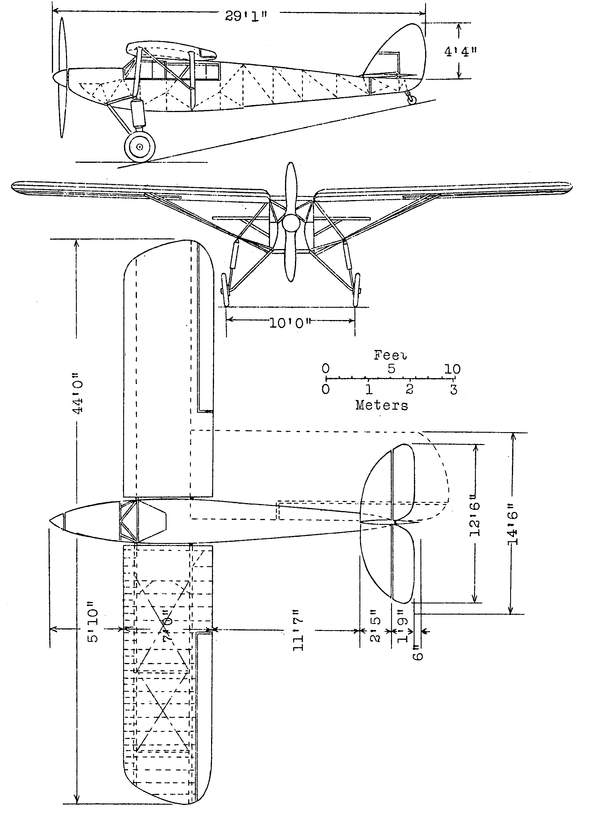 de Havilland Hawk Moth blueprint