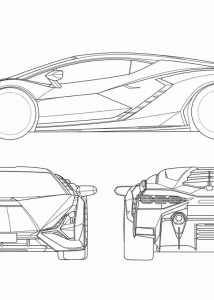 Lamborghini Sian blueprint