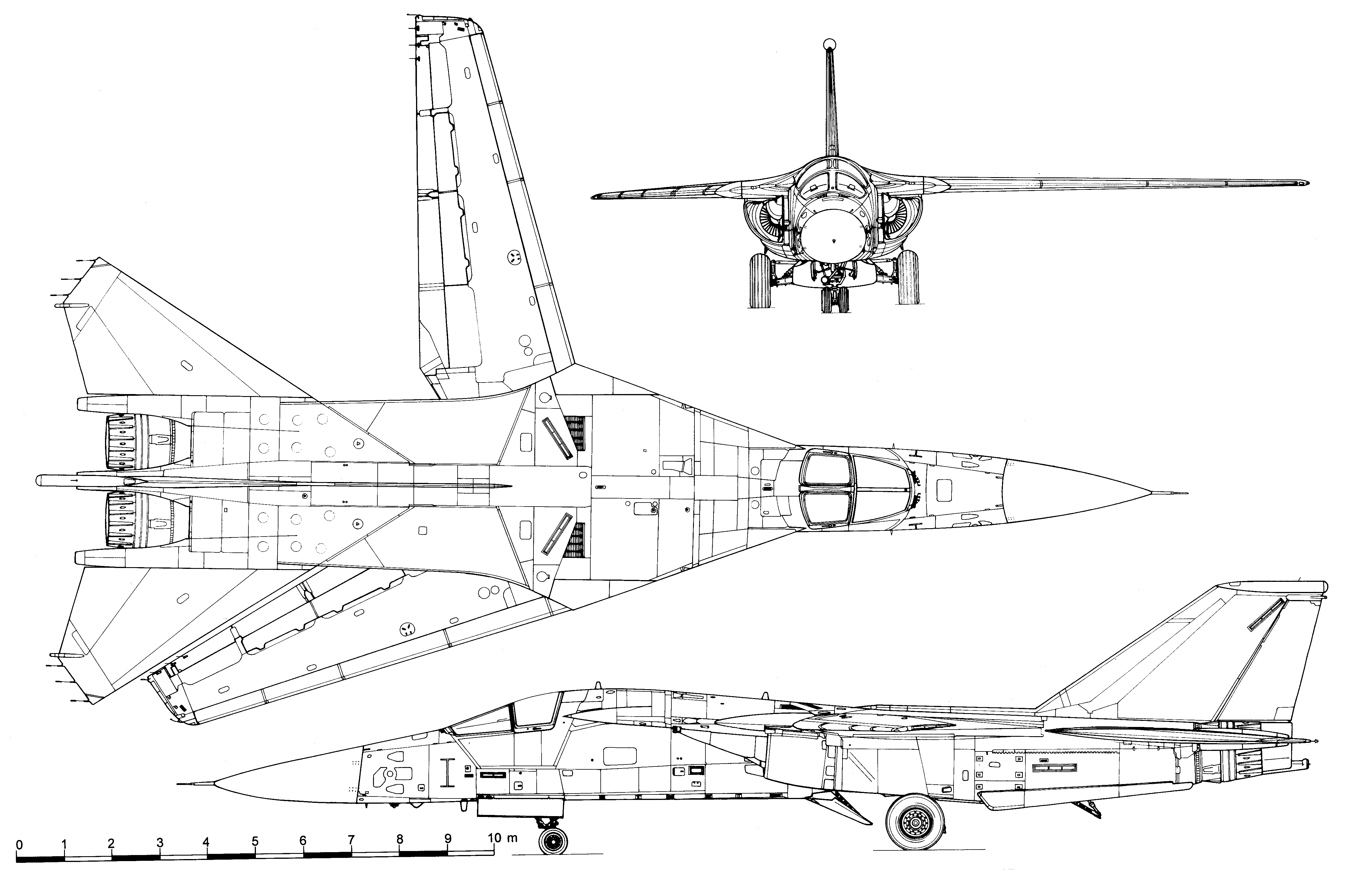General Dynamics F-111 Aardvark blueprint