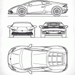 Lamborghini Huracan LP610-4 blueprint