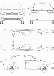 Volkswagen Lavida blueprint