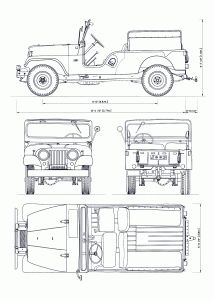 Willys Jeep CJ-6 1962 blueprint