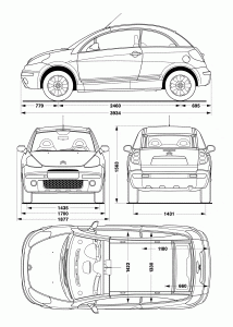 Citroen C3 Pluriel blueprint