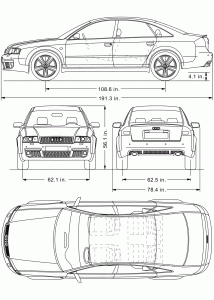 Audi RS6 2003 blueprint