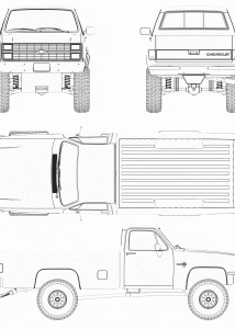 Chevrolet K10 Silverado 1984 blueprint