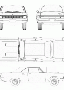 Dodge Dart Swinger blueprint