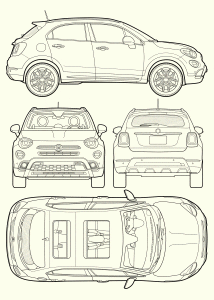 Fiat 500X blueprint