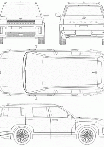 Hyundai Santa Fe 2024 blueprint